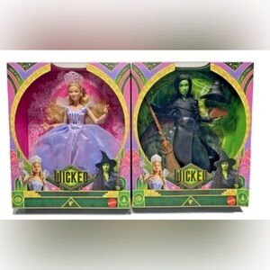 Wicked For Good Enchanting Glinda and Thrillifying Elphaba Deluxe Dolls NWB